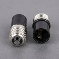 80-Degree Heat-Resistant E27 to Small Screw Adapter for Home Lighting, 12A Rated Current Screw Base Converter, 2-Pack PBT Sockets