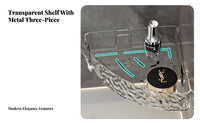 No-Drill Installation Adhesive Shower Basket Strong Load-Bearing Waterwave Shower Basket Quick Draining Bathroom Shelf Large Capacity for Renters, Homeowners, Families, Washroom, Kitchen