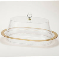 Oval Cake Dome Glossy Finish Food Storage Domed