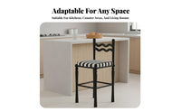 Wooden Bar Chair with Woven Seat French Retro design Counter Stool dense Wood Frame Sturdy Construction for Cafe, Restaurant