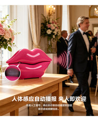 红外线感应，唇形语音留言盒，婚礼主题语音留言电话，门铃电话