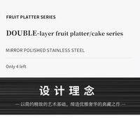 Nordic Light Luxury Stainless Steel Three-Tier Fruit Plate with Stand