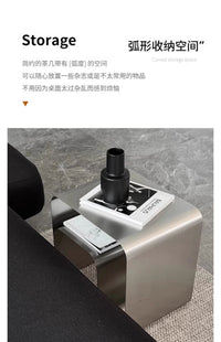 北欧设计师不锈钢沙发边几客厅卧室床头柜现代简约轻奢角几小茶几