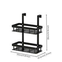 Over the Door Shower Organizer Space Saving Multi-Tier Bathroom Hanging Shelf