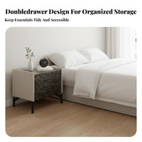 Nightstand with Drawers Light Luxury artistic design Single-Drawer Nightstand