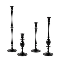 4 Pieces Taper Candle Holders Glossy Candlesticks with Round Bases Elegant Candlestick Holder for Homeowners