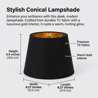 Table Lamp Shade with Vintage Conical Design for Home Decor, Small Lampshade for Ceiling Lights and Floor Textile