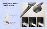 Brass shower faucet, temp control.