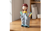 Gift Idea Cute Desktop Pen Cup Multifunction Girl Figure Pen Holder Decorative Design Creative Office Desk Holder Multi Purpose for Girls, Students