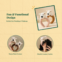 Plush Cartoon Dog Headband, Soft Furry Hairband for Girls