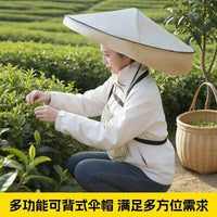 头戴式伞帽 防晒遮阳钓鱼伞 解放双手晴雨两用便携折叠头带伞