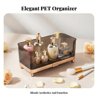 Tiered Cosmetic organizer Luxury Design Countertop Organizer 360-Degree Rotation