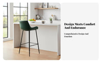 Upholstered High Stool with Backrest Utilitarian Bar Stool Chair Modern Design Easy to Clean for Interior Designers, Eatery