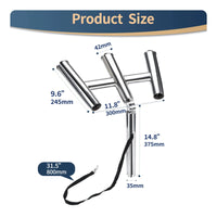 Boat Fishing Rod Holder Polished Metal Multi-Angle Rod Holder