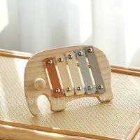 Orff 5-Note Elephant Xylophone, Wooden Musical Toy for Kids 3-6 Years
