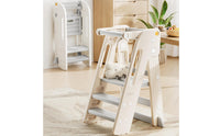 Foldable Learning Stool Stability Pads Children's Learning Stool Easy Assembly Kids Furniture for Washroom