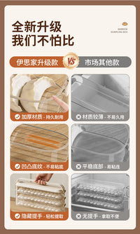 Dumpling Storage Box for Refrigerator with Lid