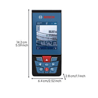 Optical meter measures area, volume