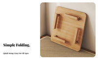 Wooden Floor Desk Multi-Functional Japanese Floor Table Japanese Folding Floor Table Sturdy Wood Construction for Small Areas