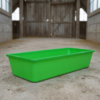 Flat-Bottom Feed Trough Rectangular Water Trough Heavy-Duty Livestock Feeder Sturdy for Pasture