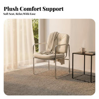 Upholstered Shell Chair Modern Design Seating Furniture Minimalist design Ergonomic spinerest for Homeowners, Adults, Bedroom