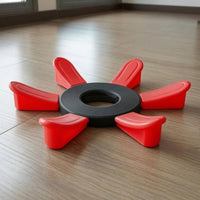 Exercise Ball Base Holder Grooved Surface Fitness Ball Holder Circular Circular Base