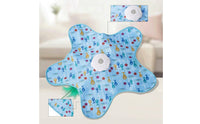 Flat Electric Cat Teaser Toy Motorized Starfish Cat Toy Rechargeable Interactive for Cats, Kittens, Solo Entertainment, Boredom Relief