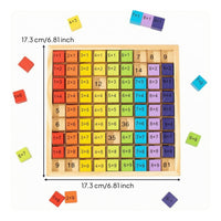 Wooden Multiplication Table Educational Multiplication Table Toy Wooden Math Board Game Reasoning Hands-on Educational