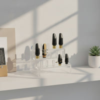 3-Tier Saxophone Mouthpiece Display Stand Tabletop Mouthpiece Stand with 15 Posts Freestanding Space-Saving for Saxophonists