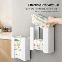 Dorm Room Tissue Box Holders for Home Organization, Refrigerator Side Paper Towel Organizer for Small Spaces, Split Design Mount