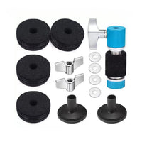 13-Piece Drum Felt Pad Set with Hi-Hat Clutch