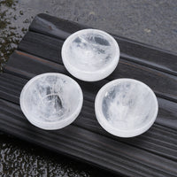 Natural White Crystal Bowl Polished Crystal Decoration