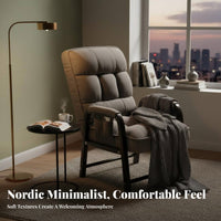 Manual Recliner High-Rear Section Support Adjustable Recliner with Footstool Er Adjust Nomic Design Padded Cushioning