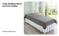 Skin-Friendly Oil-Proof Beauty Salon Bed Cover Long-Lasting Waterproof Massage Table Cover Soft Feel for Estheticians, Home Users, Spas