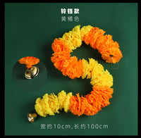 Marigold Flower Ball Garland Decoration for Day of the Dead and Halloween
