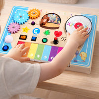 Piano Busy Board Educational Wooden Piano Board Develops Fine Dexterity Skills