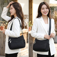 Travel Bag and Crossbody Bag for Daily Use, Floral Print Women's Hobos & Shoulder Bags with External Pockets, Large Over Shoulder Bags for Women