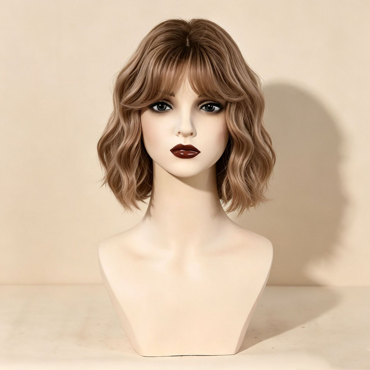 PVC Mannequin Head Display Bust with Shoulders for Hats, Scarves, and Photography