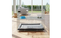 Folding Dog Playpen Foldable Dog Pen with Tray Rust Resistant Puppy Pen for Young Dogs, Outdoor