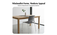 Minimalist Design Molded Shell Chair with Cutout Ergonomic Backrest Seating Furniture Easy to Clean Multi-Purpose for Homeowners, Office Workers, Event Planners, Dining Room, Cafeteria, Waiting Area