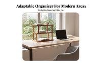 Tiered Wooden Display Stand Clutterclutterand uncluttered Organization Desktop Shelf clearstanding