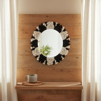 Bohemian Hanging Mirror Handmade Tassel Frame Mirror Beautiful Gift for Bedroom