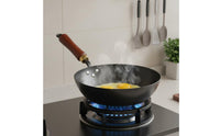 Natural Non-Stick Hand Hammered Wok Heavy Duty Traditional Chinese Stir-Fry Pan All Stovetop Compatible