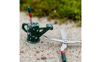 Metal Miniature Garden Tools Set, 1:12 Scale Dolls House Accessories, 3 Pcs Watering Can, Pruning Shears, Trowel for Creative Play & Micro Landscape