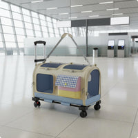 Feline Rolling Suitcase Lightweight Pet Rolling Suitcase Hard-Sided for Outdoor