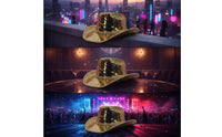 Reflective Cowboy Hat with Mirror Tiles Dazzling Disco Ball Cowboy Hat Glittery Stylish for Festivals