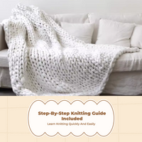 DIY Chunky Yarn, Hand Knitting, Quick Thick Blanket