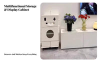 Robot-Shaped Cabinet Mobile with Wheels Nightstand Sturdy Construction