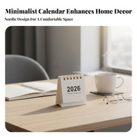 2026 Table Calendar, Simple Portable, Muji Style, Daily Planning