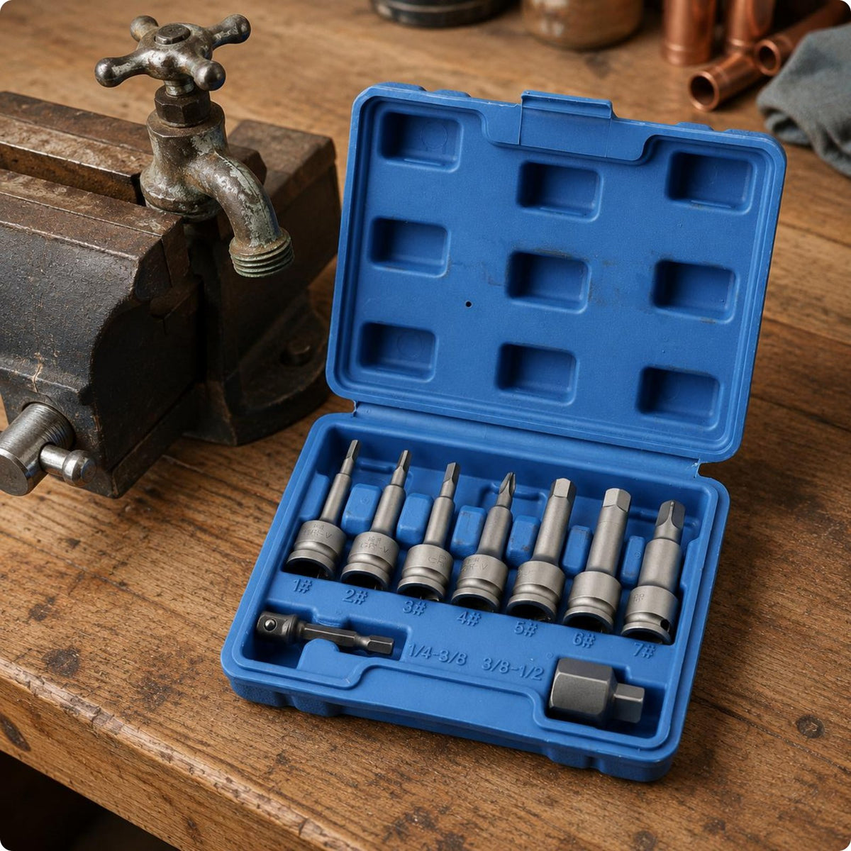 9 Pieces Stripped Screw Extractor Set Heavy Duty Easy out Extractor Set Impact Resistant Repair Tool for DIY Users